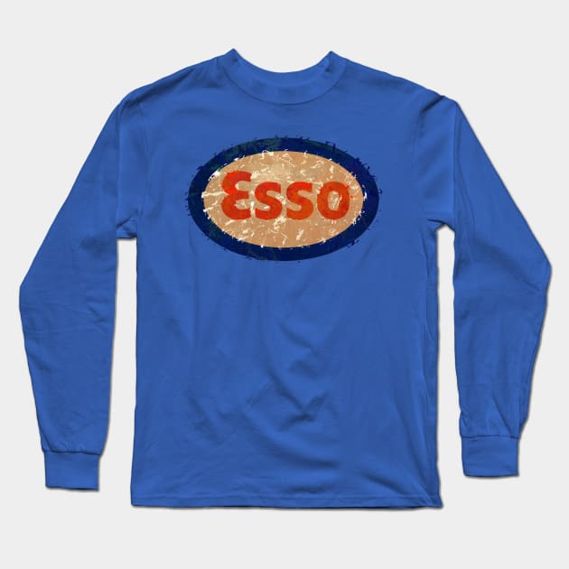 American gas station classic Long Sleeve T-Shirt by Midcenturydave